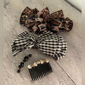 Vintage 90s classic barrette style bows and hair‎ combs